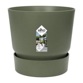 Elho Macetero Redondo Greenville 40 Exterior Ø 39 x H 36,8 cm Verde Hoja Plástico Reciclado Resistente Heladas