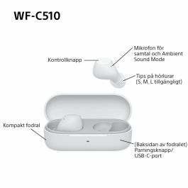Sony Auriculares Bluetooth WF-C510 WFC510W.CE7 Blancos
