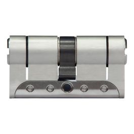 Ifam Cilindro Iridium M IRM3030N Níquel 60mm (30+30mm) Leva Larga 15mm con 5 Llaves de Seguridad, Doble Protección Antitaladro y Antiganzúa