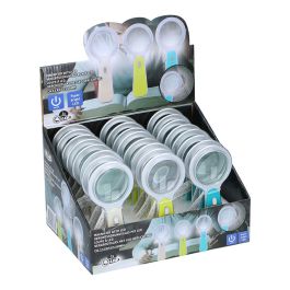 Lupa con Luz LED, Colores Surtidos, ø6,5 x 1 x 14,5 cm