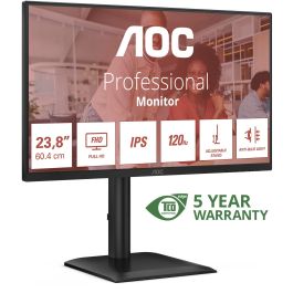 AOC 24E4U Monitor IPS 23.8" (60.5cm) Full HD 1920x1080, HDMI, DisplayPort, USB, Altavoces, Negro