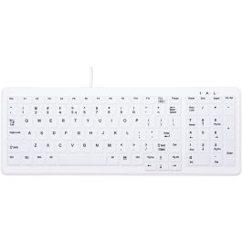 CHERRY AK-C7000F-UVS-W/US Teclado Alámbrico USB QWERTY Médico Blanco IP68 Resistente al Agua