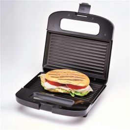 Ariete Sandwichera Negra Compacta con Placa Grill Antiadherente 21.5x12cm, Ideal para Sándwiches, Hotdogs y Más Ariete Sandwichera Negra Compacta con Placa Grill Antiadherente 21.5x12cm, Ideal para Sándwiches, Hotdogs y Más