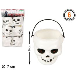 Cubos Calavera Blanca 6 Unidades Decoración Halloween 7 cm - Accesorio Fiesta Temática Terror Precio: 1.68999974. SKU: S1130136