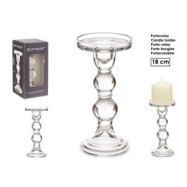 Giftdecor Candelabro Cristal Bola Transparente 18 cm para Decoración del Hogar | Soporte de Vela Moderno 8.5x17.7x8.5 cm (12 Unidades) Precio: 48.59000025. SKU: B1DEJTFESA