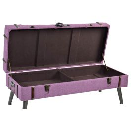 DKD Home Decor Descalzadora Chic Fucsia Poliester Metal MDF 102 x 40.5 x 42 cm