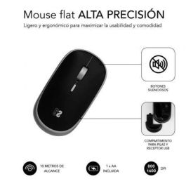SUBBLIM Raton Wireless Mini Mouse Space Grey