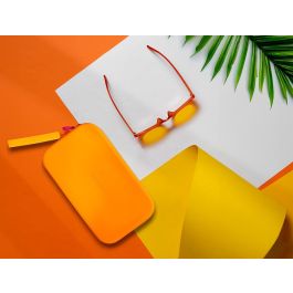 Estuche Portatodo Antartik Tropical Dive Silicona Soft Rectangular 190x120x25 mm Color Naranja