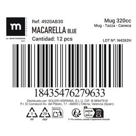 Mug Macarella Blue 320 ml - Inde (36 Unidades) Mug Macarella Blue 320 ml - Inde (36 Unidades)