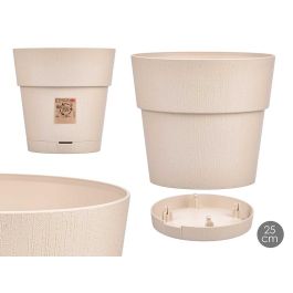 Maceta Plastico 25 Cm Ethica Blanco Roto Stefanplast (6 Unidades)
