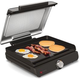 Ninja GR101EU Parrilla y Plancha de Interior Sizzle, Antiadherente, Gran Capacidad, Sin Humo, Temperatura Controlada hasta 260°C