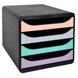 Exacompta Fichero cajones de sobremesa Big-Box Aquarel, 4 cajones, colores pastel glossy, para documentos A4+ Precio: 51.98999982. SKU: B1A5KN7CT9