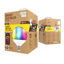 Muvit Bombilla Inteligente LED Multicolor Globo E27 10W, WiFi, Compatible con Alexa y Google Home