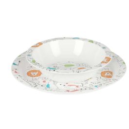 Set de vajilla infantil Safta Zoo Poliéster 26 x 26 x 9 cm