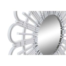 Espejo de pared DKD Home Decor Scandi Cristal Natural Blanco Polipropileno (50 x 2,5 x 50 cm) (2 Unidades)