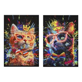 Cuadro Home ESPRIT Negro Gato Loft 63 x 3 x 93 cm (2 Unidades) Cuadro Home ESPRIT Negro Gato Loft 63 x 3 x 93 cm (2 Unidades)