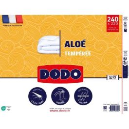 Edredón 220x240 cm DODO ALoe - Templado - 300 g/m² - Edredón para 2 personas - Suave y confortable - Blanco