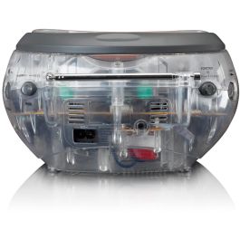 Lenco SCD-24TR Radio Portátil Digital FM Bluetooth Transparente con Pantalla LCD y Altavoces Estéreo