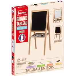 Jeujura Pizarra JEU3225280874807 Multifuncional Grande Blanca Tiza Magnética de Madera