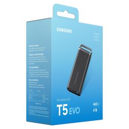 Samsung MU-PH4T0S 4TB Portable T5 EVO USB 3.2 Gen1 SSD 460MB/s Negro