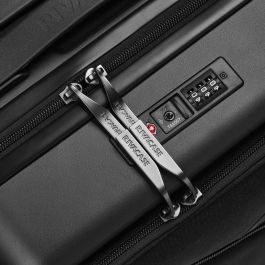 Rivacase 8181 Clark ECO Maleta de Cabina Rígida Negra 28L con 4 Ruedas y Cerradura TSA de 3 Dígitos, Aluminio/PC Reciclado