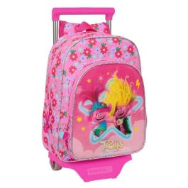 Mochila Escolar con Ruedas Trolls Rosa 26 x 34 x 11 cm Precio: 26.49999946. SKU: B1DNNETJQA