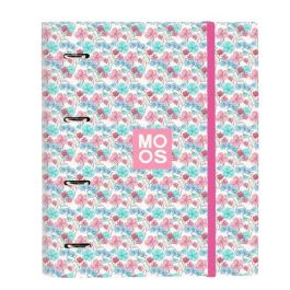 Carpeta de anillas Moos Flores Multicolor 27 x 32 x 3.5 cm