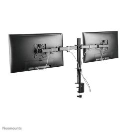 Neomounts Full Motion Dual Desk Mount (Clamp & Grommet) For Two 10-32" Monitor Screens, Height Adjustable - Black Neomounts Full Motion Dual Desk Mount (Clamp & Grommet) For Two 10-32" Monitor Screens, Height Adjustable - Black