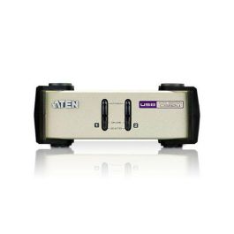 Aten 2-Port USB PS/2 VGA KVM Switch con Video DynaSync para 2 Computadoras y Cables Incluidos