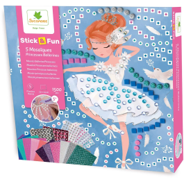 Sycomore Mosaicos Stick'N Fun Princesas Bailarinas AAAOS97251 Edades 5+