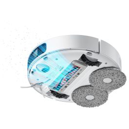 Xiaomi MiRobot Vacuum X10+ Blanco Robot Aspirador con Estación de Carga y Autolimpieza, Potencia 17000 Pa, Navegación Inteligente 3D