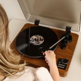 Lenco LBTA-165 - Tocadiscos de Madera con Bluetooth y USB