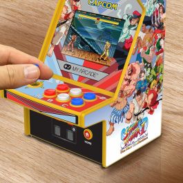 My Arcade JUS1696639170035 Micro Player PRO Consola Retro Portátil Super Street Fighter II Pantalla Alta Resolución 7 cm