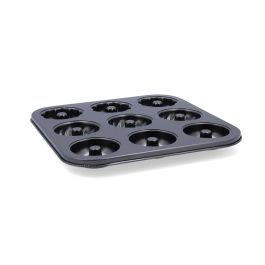 Molde 9 Donuts Acero Carbono Sweet Grey Quid 26,3x26,3x2,4 cm (12 Unidades)