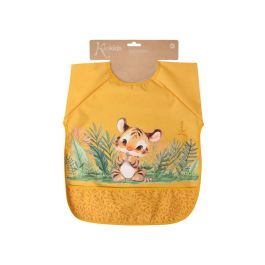KioKids Babero Impermeable con Mangas Tigre Mostaza Colección Little Sauvages +4 Meses