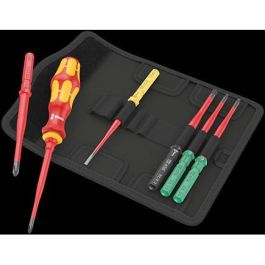 Wera 05006603001 Kraftform Kompakt VDE 7 extra slim 1 Juego de destornilladores y puntas: PH, TX, Planos