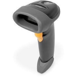 Digitus Escáner manual de códigos de barras 1D/2D QR cableado, CMOS, USB, IP54, gris/negro