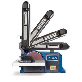 Scheppach BTS800 Lijadora de banda y disco Ø 150 mm 370 W Motor Inducción Silencioso con Mesa Inclinable 45°