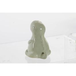 DKD Home Decor Salero Infantil Dinosaurio Set de 2 de Dolomite Verde 7 x 7.7 x 6.6 cm Apto Microondas