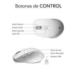 SUBBLIM COMFORT ERGO DUAL MOUSE BATTERY WHITE