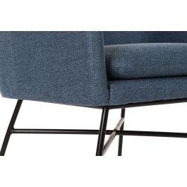 DKD Home Decor Sillón Scandi Azul Negro 62 x 75 x 66 cm