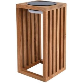Linterna solar decorativa - LUMISKY - CHENNAI - H30 cm - Madera maciza de teca - LED blanco cálido Precio: 92.69000026. SKU: B1E9GTA3K7
