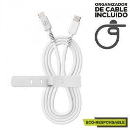 Cable USB 2.0 Tipo-C Lightning Muvit For Change MCUSC0006/ USB Tipo-C Macho - Lightning/ Hasta 27W/ 1.2m/ Blanco