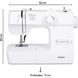 Medion SM 70 Máquina de Coser - MED4061275230727 - 71W - 12 Puntadas - 700 rpm - Luz LED - Blanco