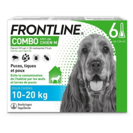 Frontline Dog Combo 10-20kg - 6 Pipetas Tratamiento Antiparasitario Precio: 54.68999987. SKU: B1DQD5838S