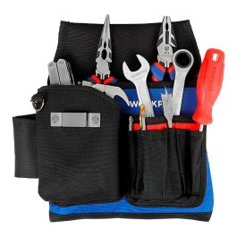 Workpro Bolsa portaherramientas para electricista, poliéster 600D, varios bolsillos, robusta, 290 x 270 mm