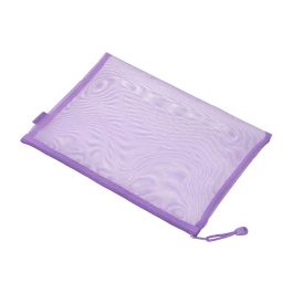 Liderpapel Bolsa Zipper Bag Poliéster Transpirable Multiusos DIN A4 Morado Pastel