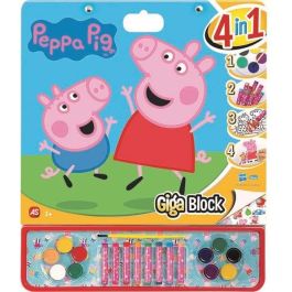 Libro de pegatinas para pintar giga block peppa pig 4 en 1