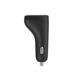 eSTUFF Cargador de Coche INFINITE Tripple 100W con 2 USB-C PD y 1 USB-A Carga Rápida Aleación Aluminio ABS Fibra Carbono