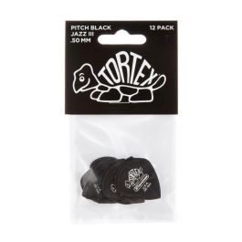 Dunlop 72 Púas Tortex III Pitch Black Jazz - 0,50 Mm